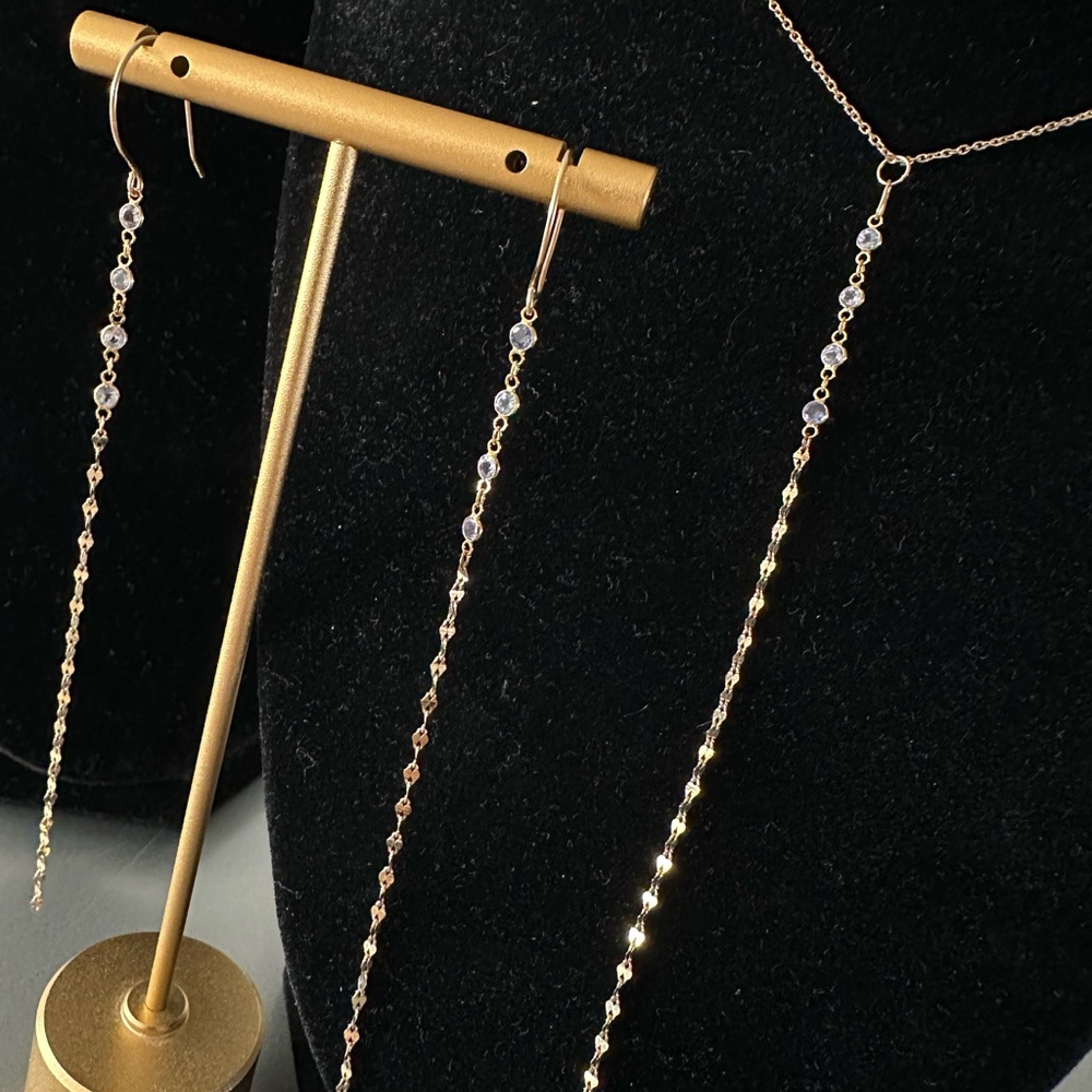 14k/18k Dainty Tanzanite Gold Jewelry Set